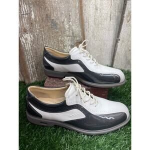 ECCO Hydromax Gray Patent and White Oxford Women's Golf Shoes EU39